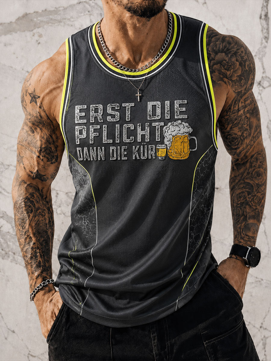 Herren ERST DIE PFLICHT DANN DIE KÜR Casual Tank Top