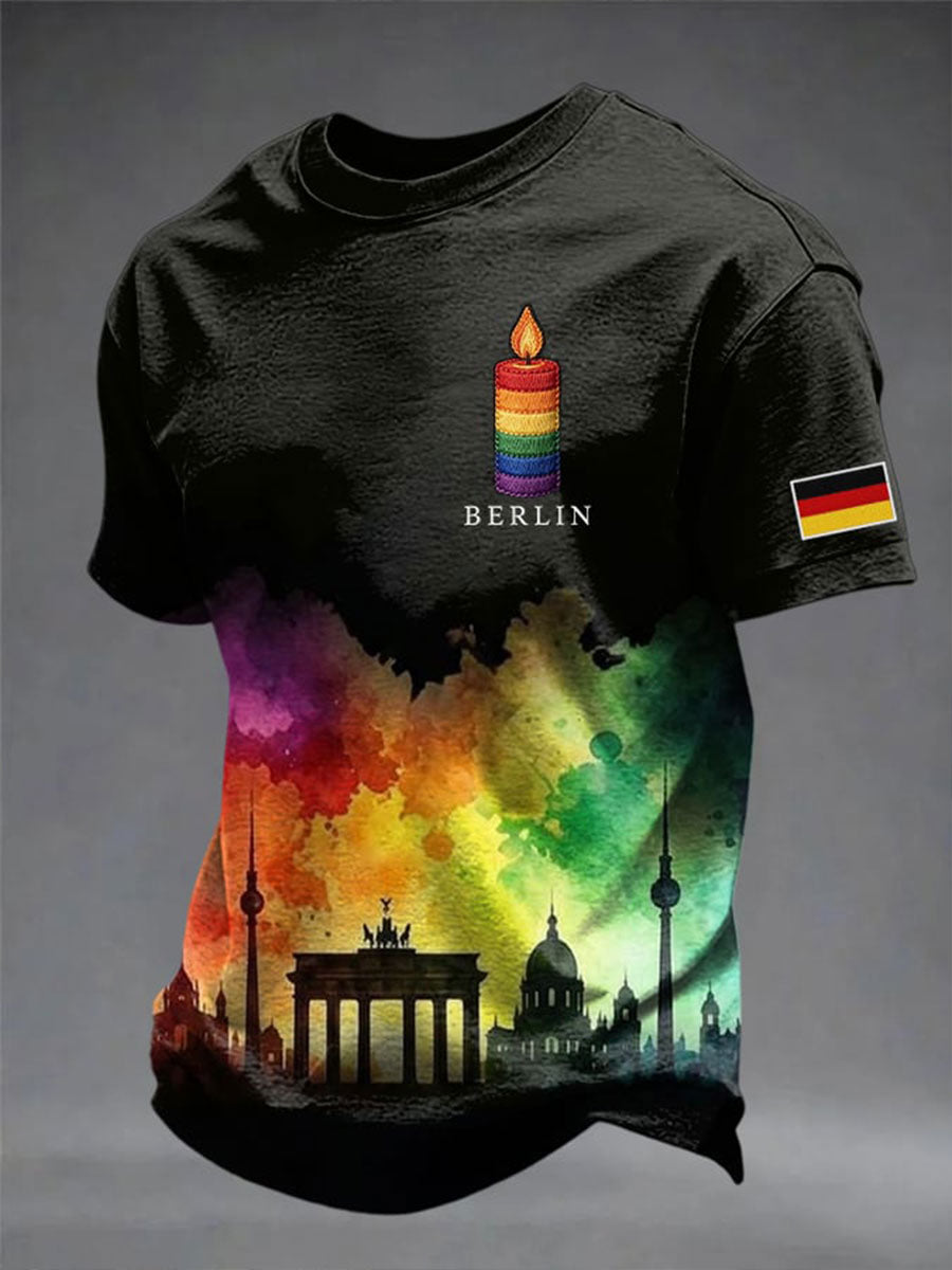 Herren-T-Shirt Berlin mit kurzen Ärmeln