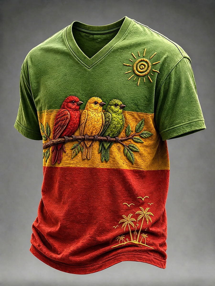 Herren-Casual-T-Shirt mit Aufdruck „Every Little Thing Is Gonna Be Alright“