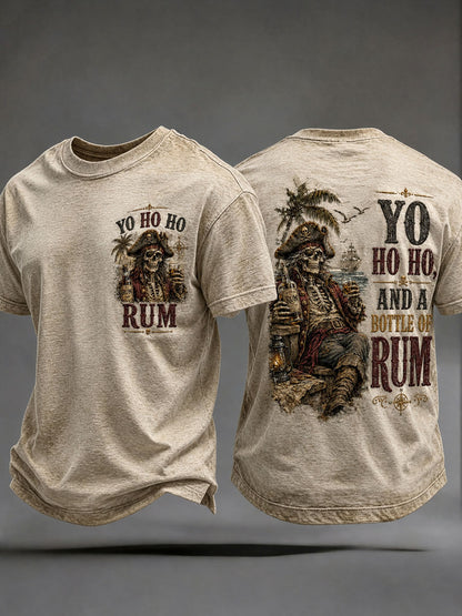 Herren-T-Shirts mit der Aufschrift „Yo Ho Ho und eine Flasche Rum“