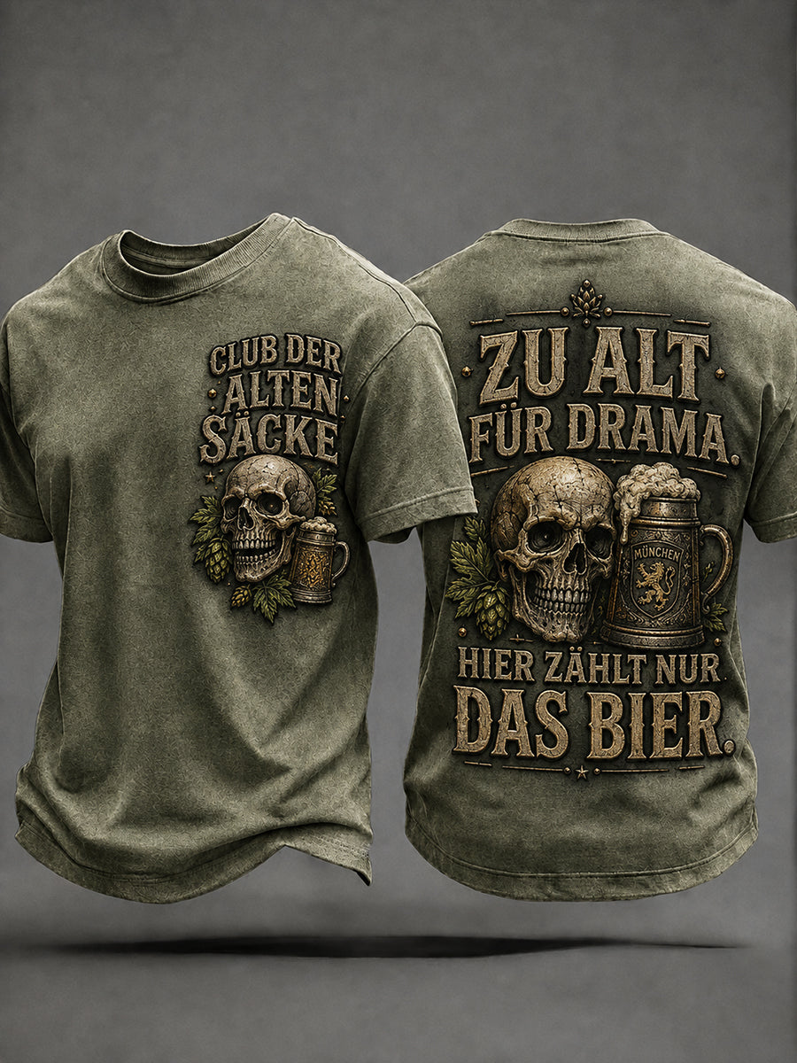 Lustiges Herren-T-Shirt im Oktoberfest-Style mit Biermotiv, lässig und bequem
