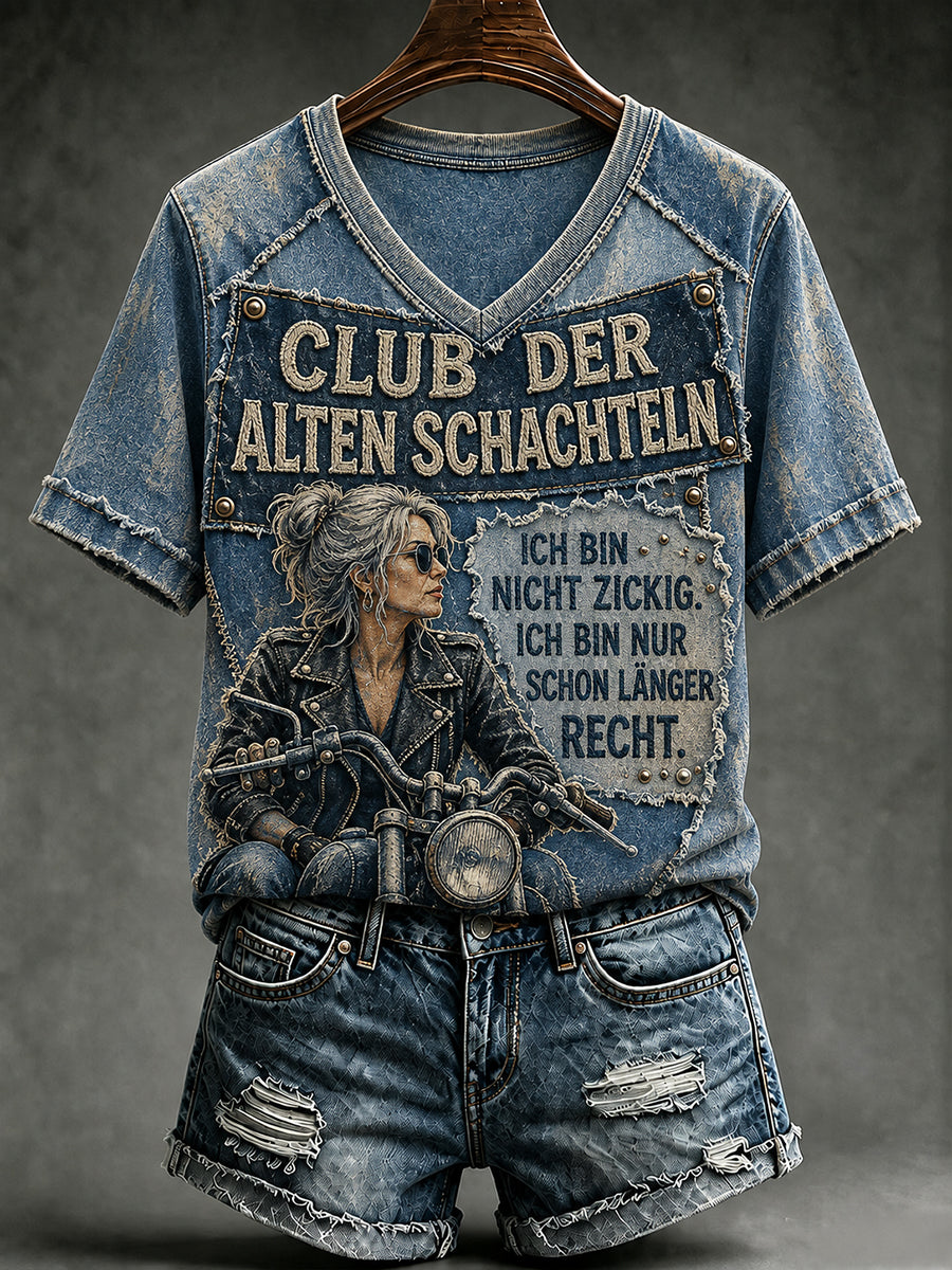 Lässiges T-Shirt für Damen mit witzigem Slogan-Print