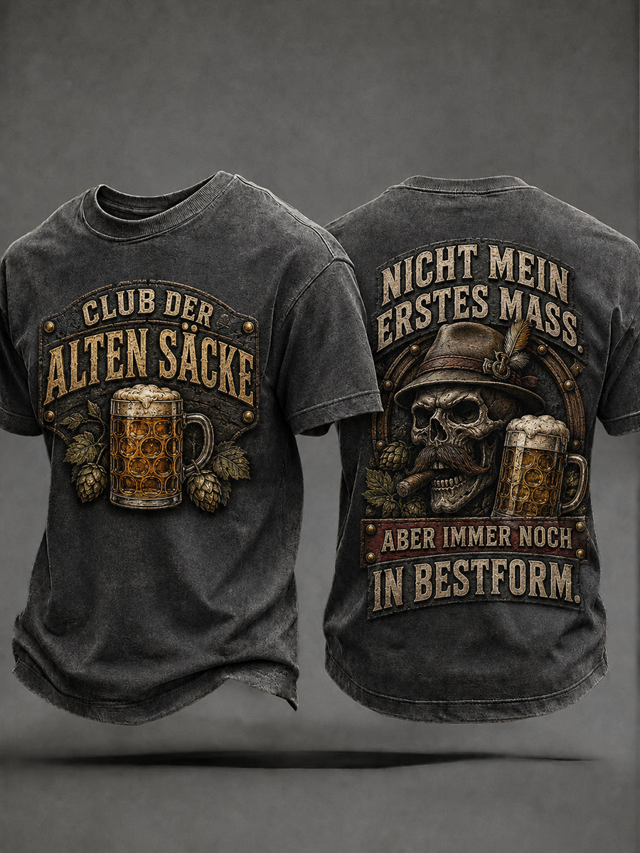 Lustiges Herren-T-Shirt im Oktoberfest-Style mit Biermotiv, lässig und bequem