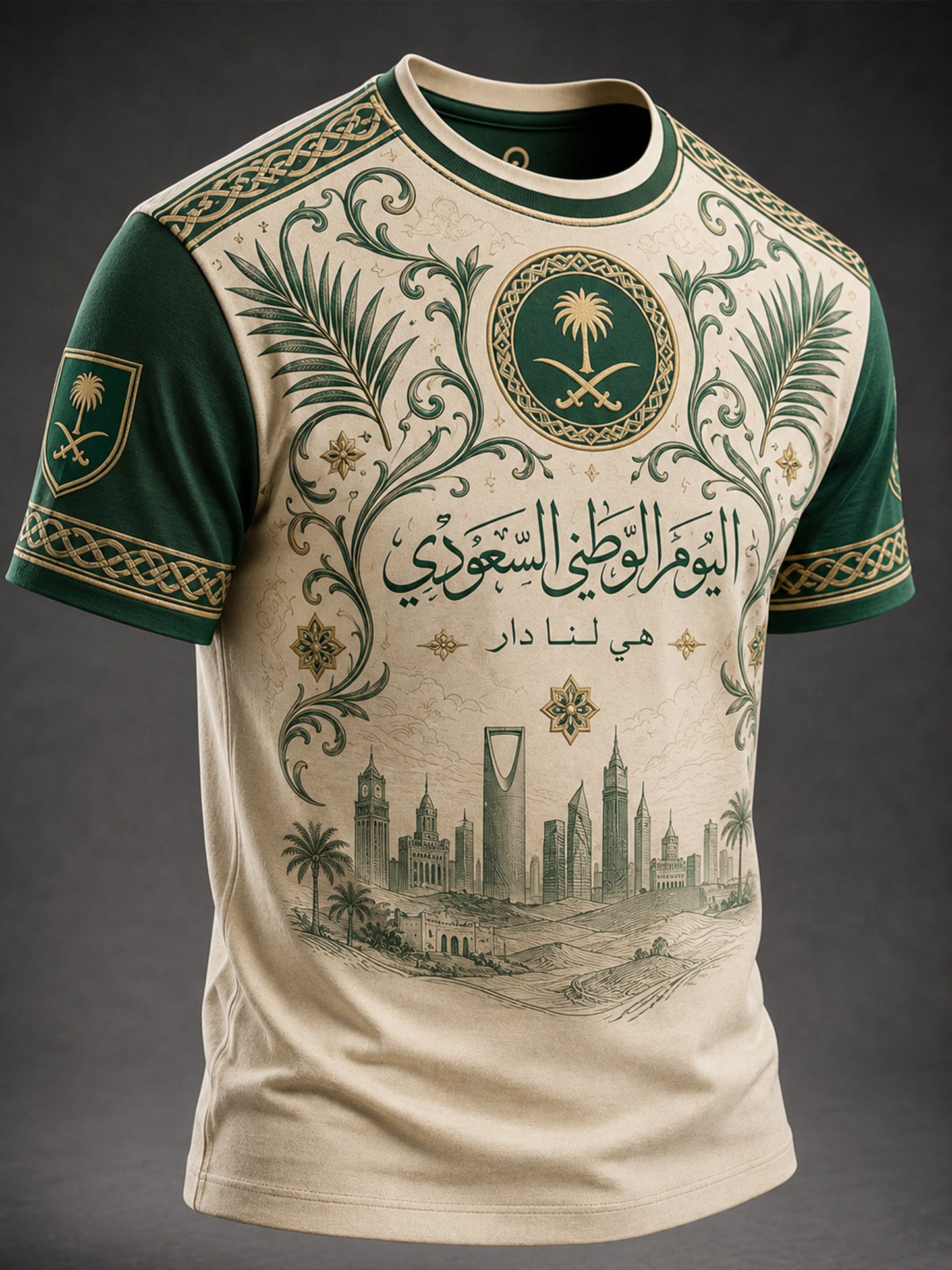 Men's Saudi Arabia National Day Cultural Element Art Print T-Shirt