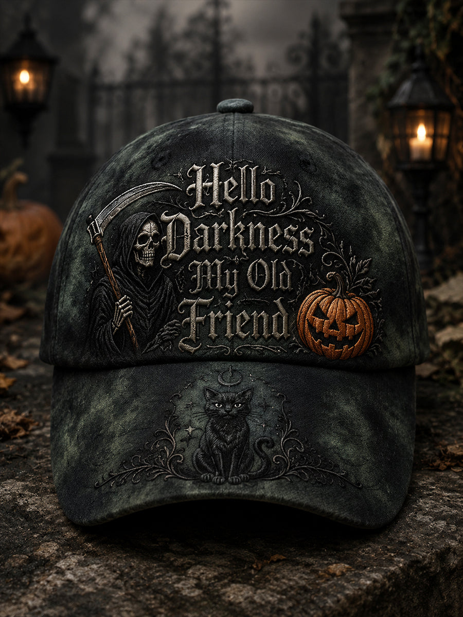 Unisex Hallo Dunkelheit Mein alter Freund Print Cap