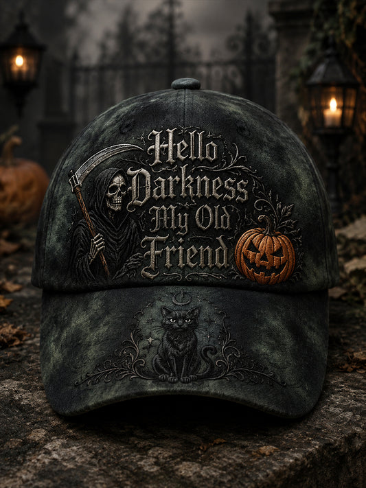 Unisex Hallo Dunkelheit Mein alter Freund Print Cap