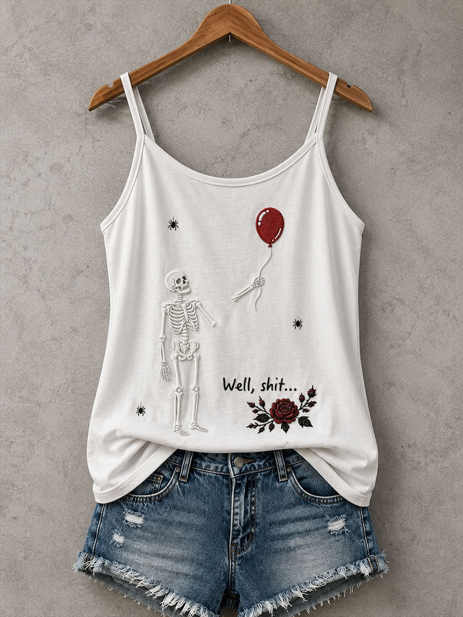 Damen-Gothic-Tanktop mit Totenkopf