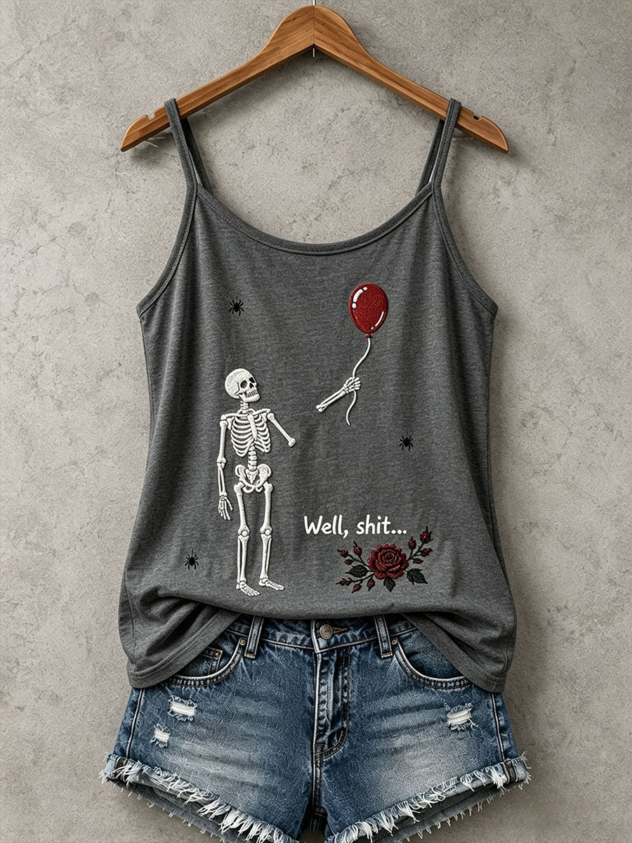 Damen-Gothic-Tanktop mit Totenkopf