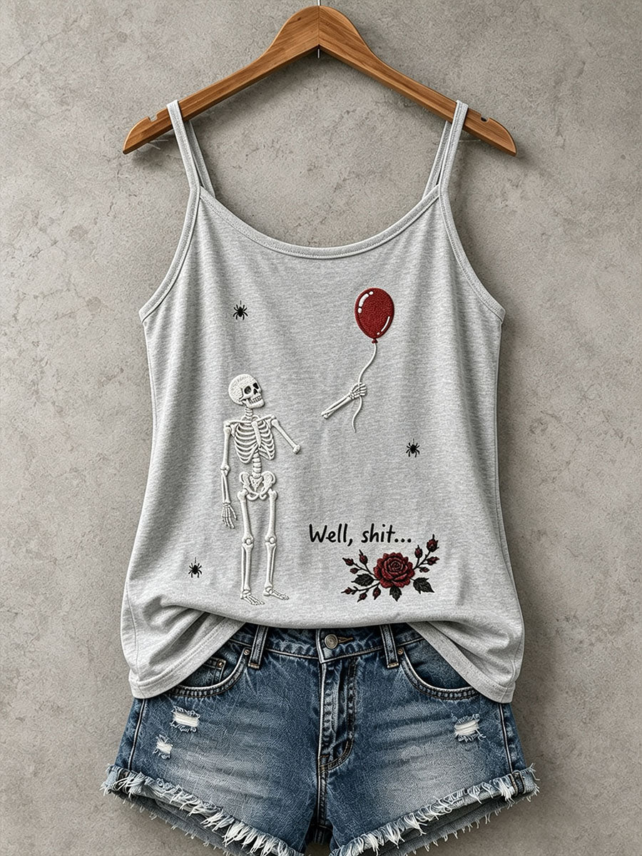Damen-Gothic-Tanktop mit Totenkopf