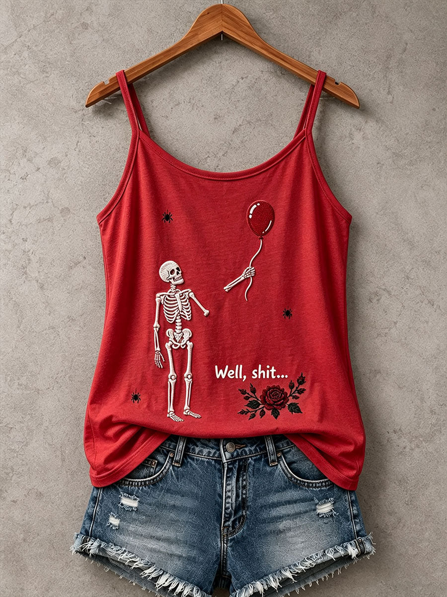 Damen-Gothic-Tanktop mit Totenkopf
