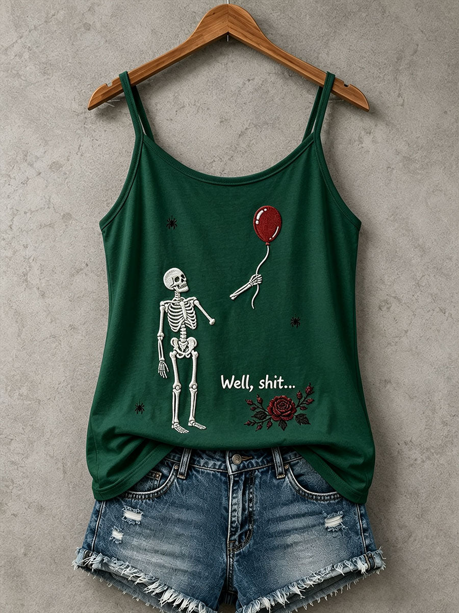 Damen-Gothic-Tanktop mit Totenkopf