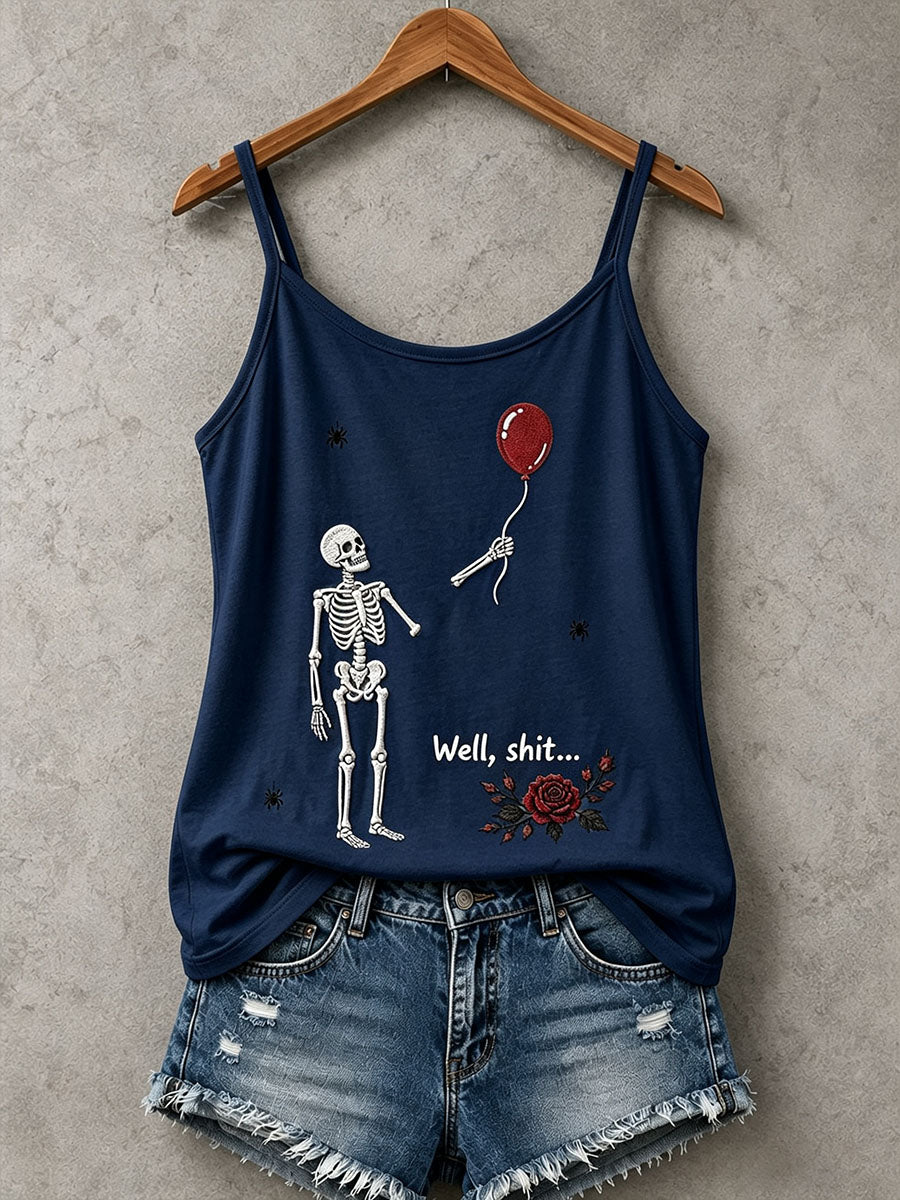 Damen-Gothic-Tanktop mit Totenkopf