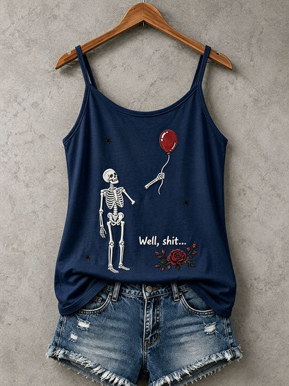 Damen-Gothic-Tanktop mit Totenkopf