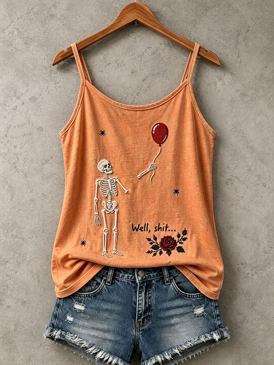 Damen-Gothic-Tanktop mit Totenkopf