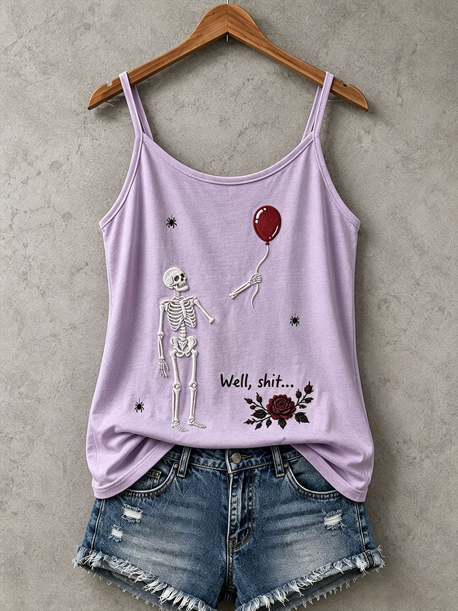 Damen-Gothic-Tanktop mit Totenkopf