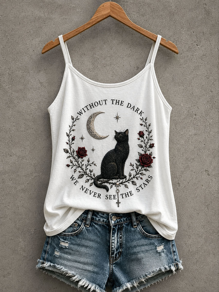 Damen Gothic Black Cat Tank Top