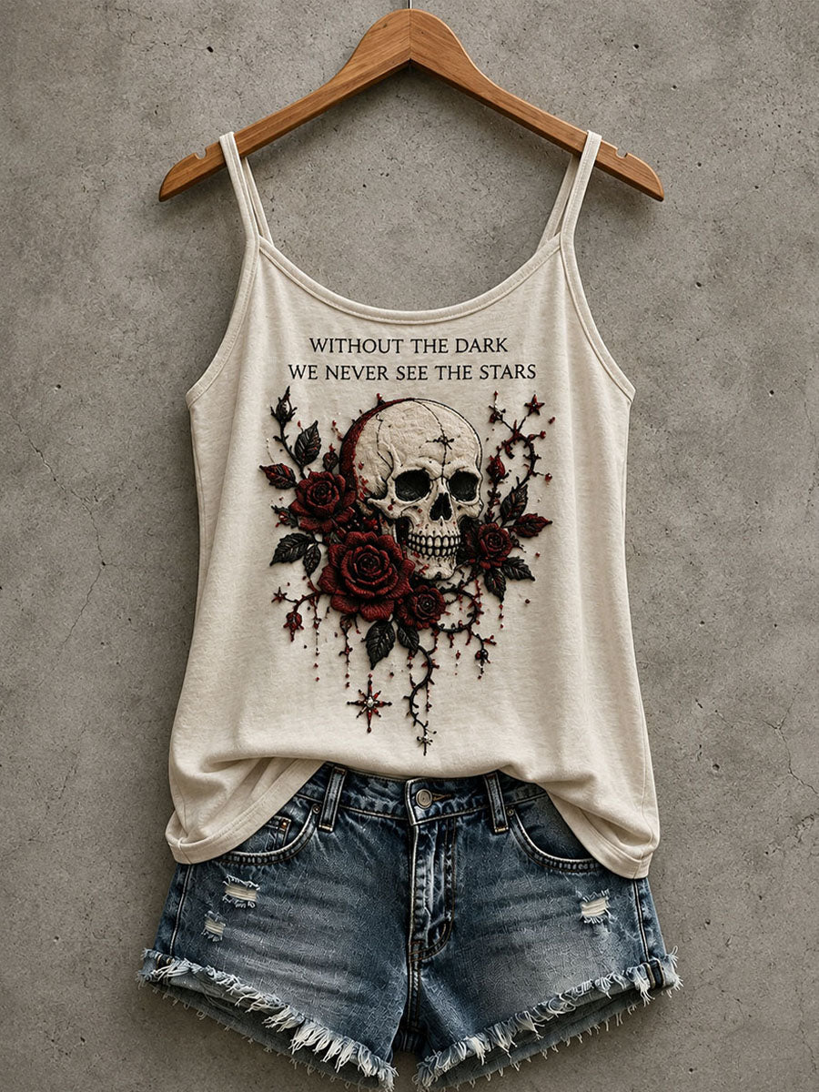 Damen-Gothic-Tanktop mit Totenkopf