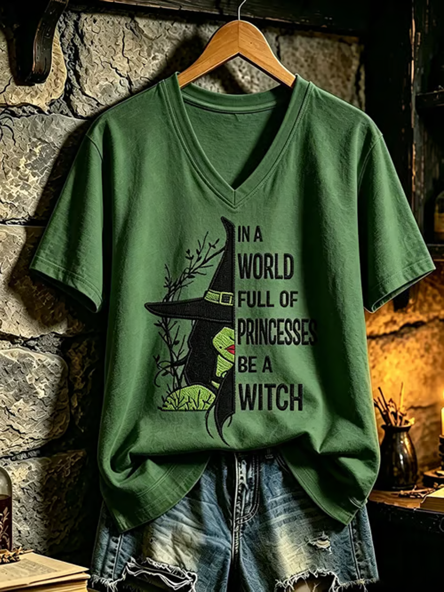 Damen-Halloween-T-Shirt mit Kurzarm und Print