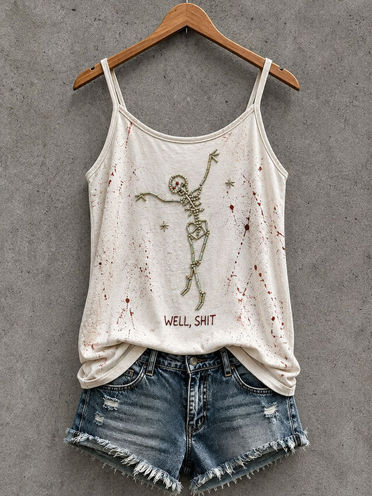 Damen-Gothic-Tanktop mit Totenkopf
