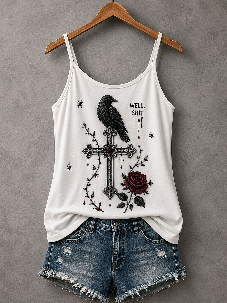 Damen-Gothic-Kreuz-Tanktop