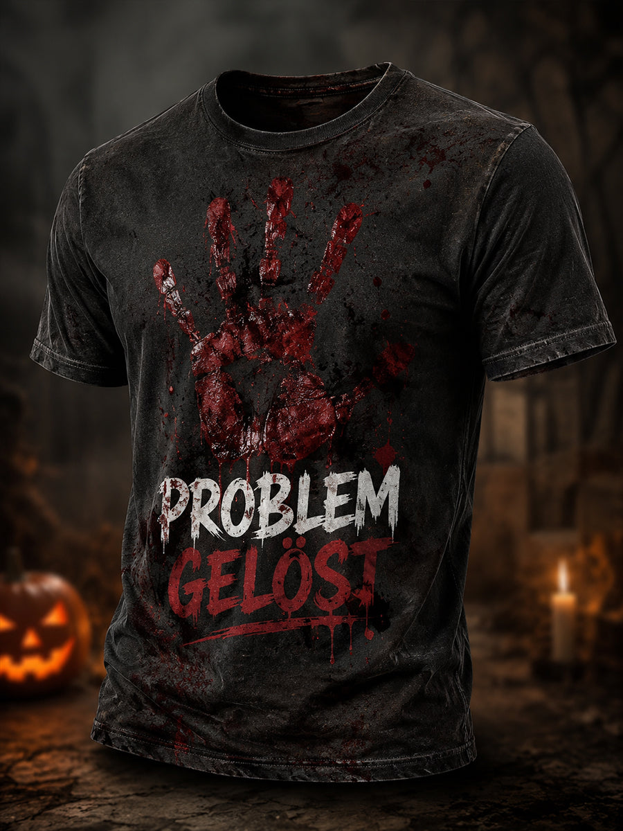 Herren-Halloween-Kunstdruck-T-Shirt