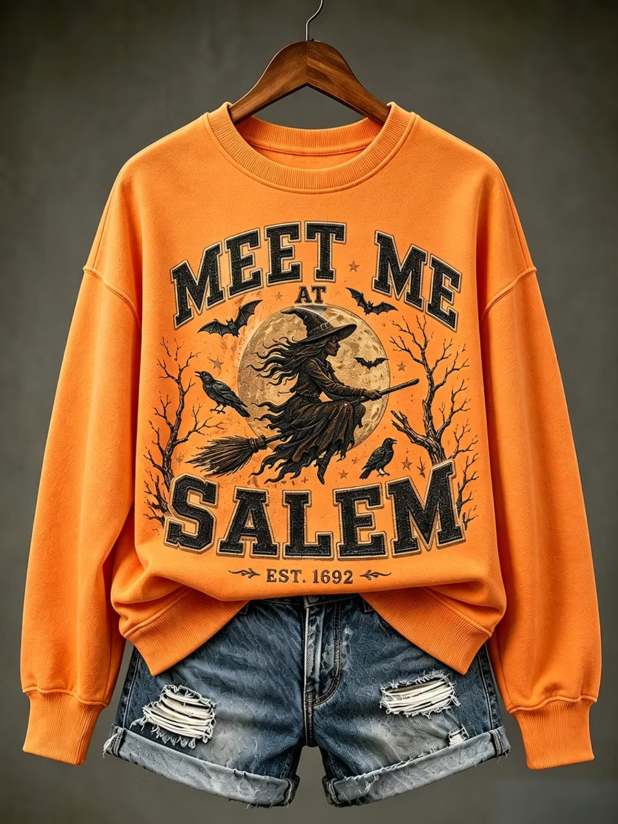 Damen-Kapuzenpullover Meet Me At Salem, reguläre Passform