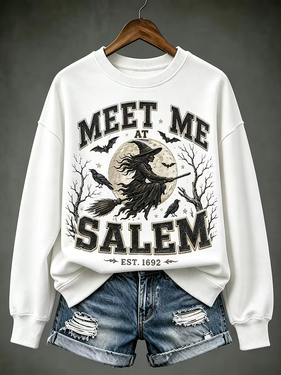 Damen-Kapuzenpullover Meet Me At Salem, reguläre Passform