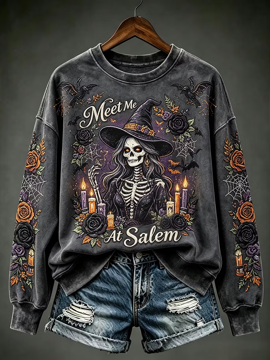 Damen-Kapuzenpullover Meet Me At Salem, reguläre Passform