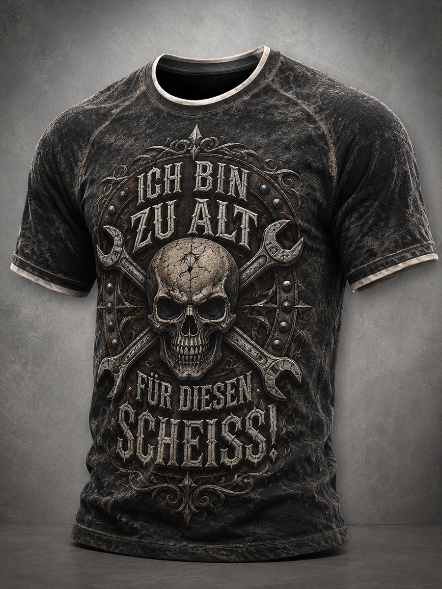 Herren-Ich bin zu alt für diesen Scheiß-Witz-T-Shirt