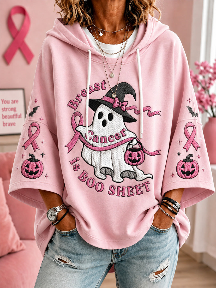 Brustkrebs bei Frauen – Boosheet-Print, lässiger Kapuzenpullover mit kurzen Ärmeln