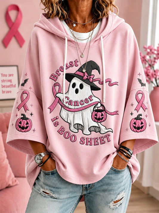Brustkrebs bei Frauen – Boosheet-Print, lässiger Kapuzenpullover mit kurzen Ärmeln
