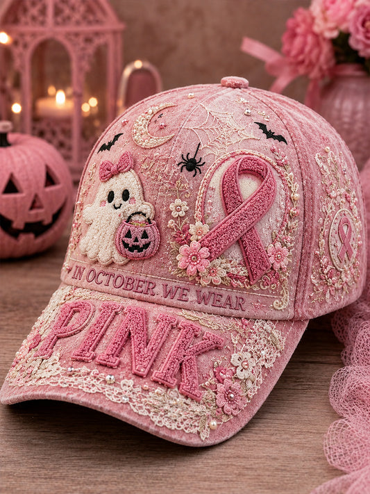 Unisex Im Oktober tragen wir Pink Halloween-Pink Geisterhut