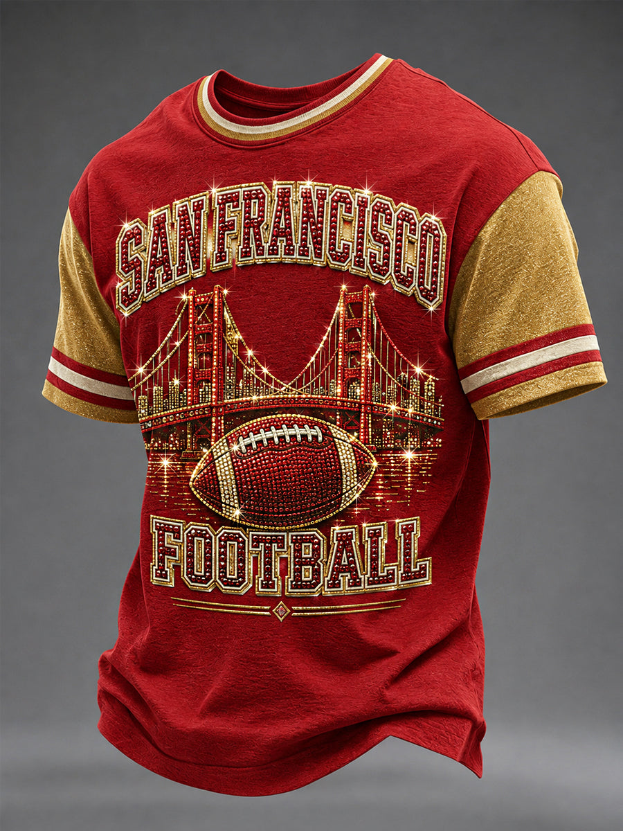 Herren-Fußball-Gameday-Geschenk für Fußballfans – lässiges T-Shirt
