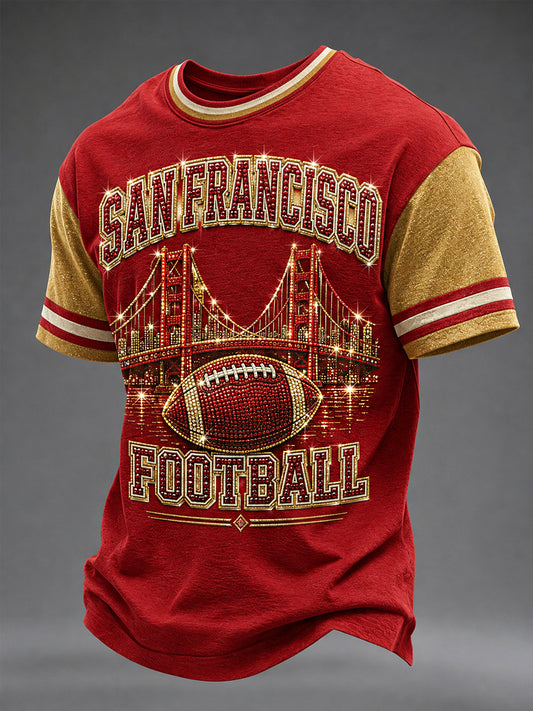 Herren-Fußball-Gameday-Geschenk für Fußballfans – lässiges T-Shirt
