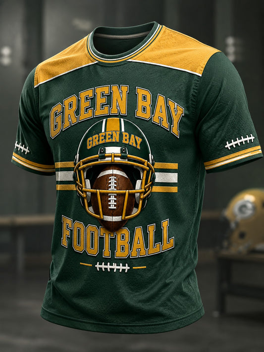 Herren-T-Shirt mit Green-Bay-Football-Print