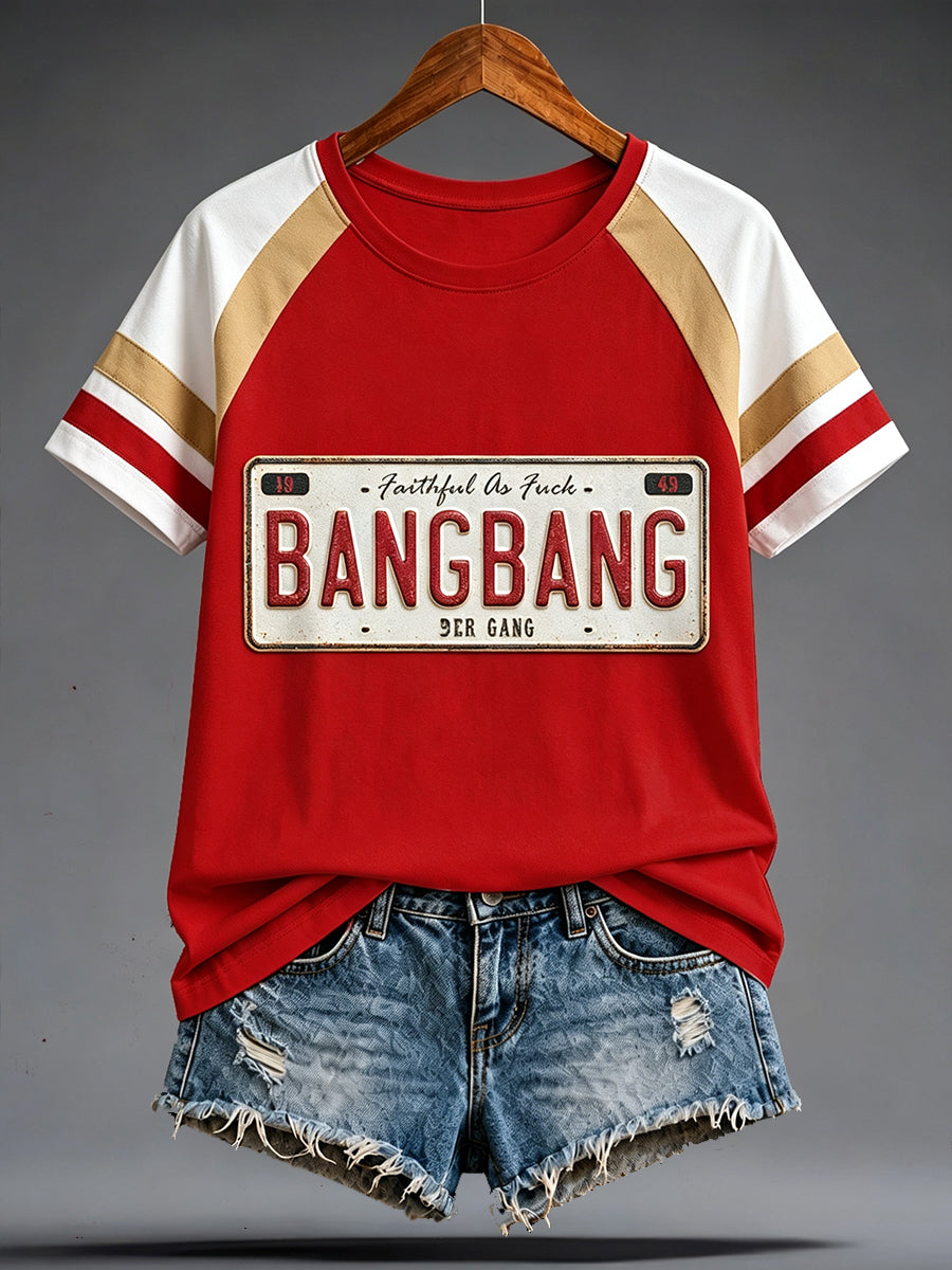 Frauen Fußball-Liebhaber San Francisco Getreue Kunst bedruckte T-Shirt