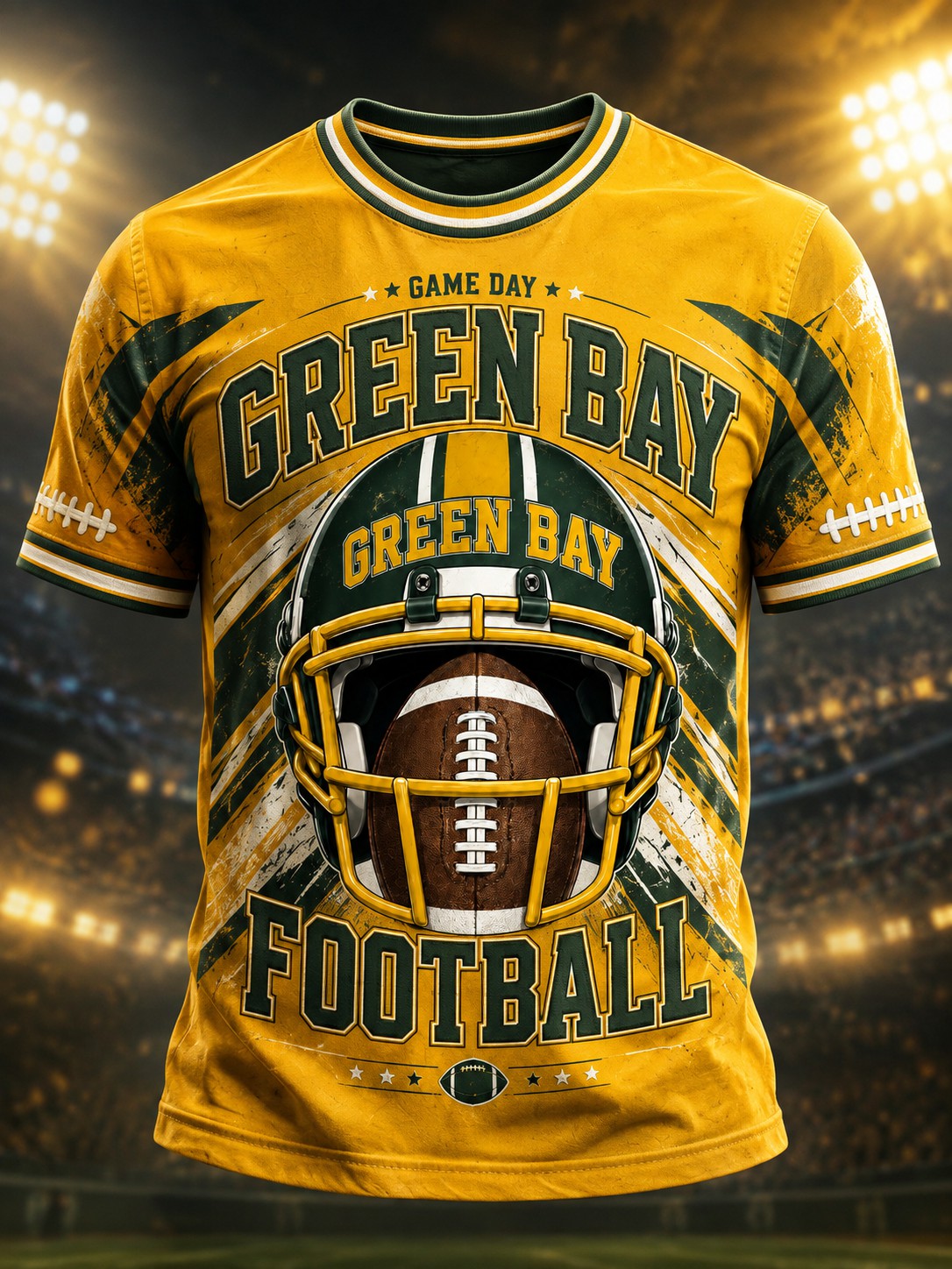 Herren-T-Shirt mit Green-Bay-Football-Print