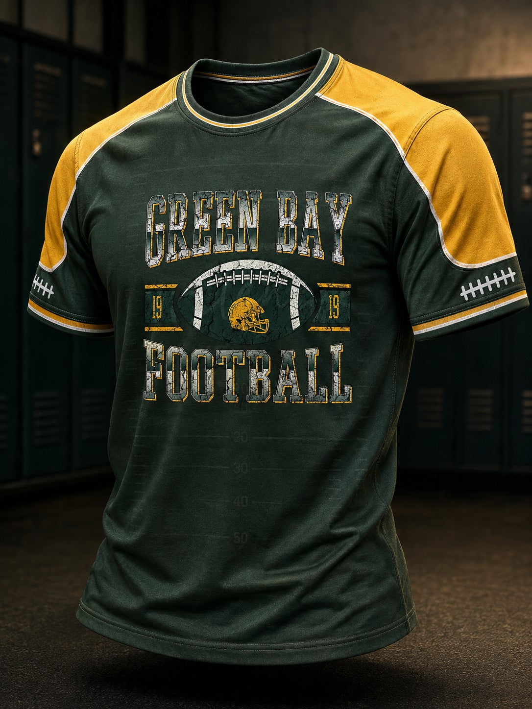 Herren Green Bay Fußball bedrucktes T-Shirt