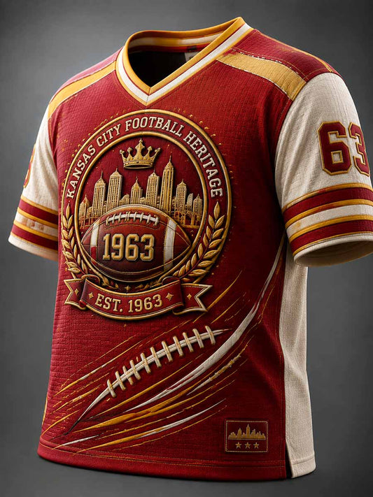 Herren-Rugby-Gedenkdruck-T-Shirt von 1963