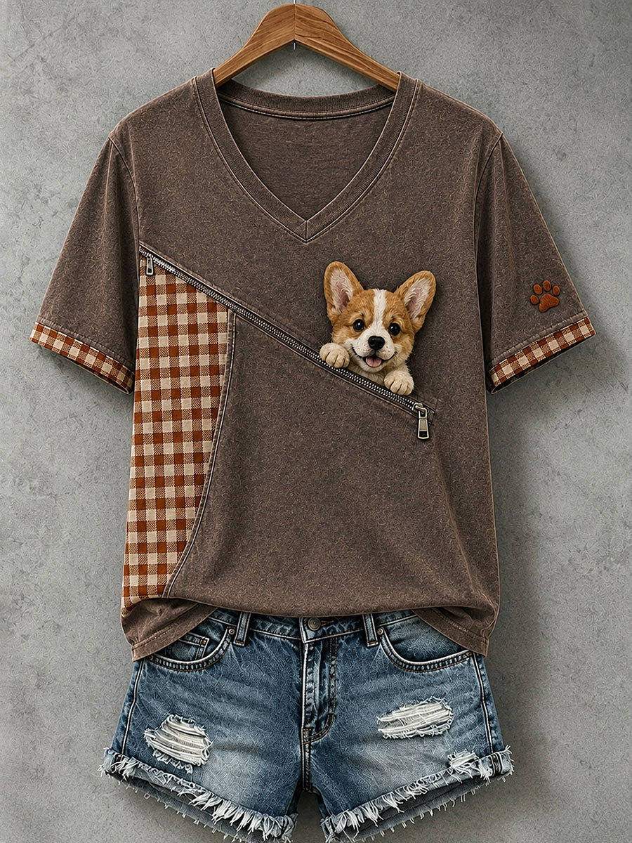 Frauen reizendes Corgi T-Shirt
