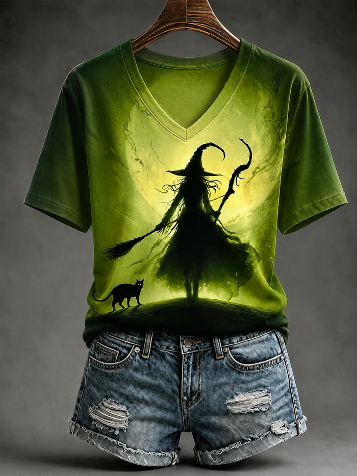 Kurzärmliges T-Shirt für Damen Halloween