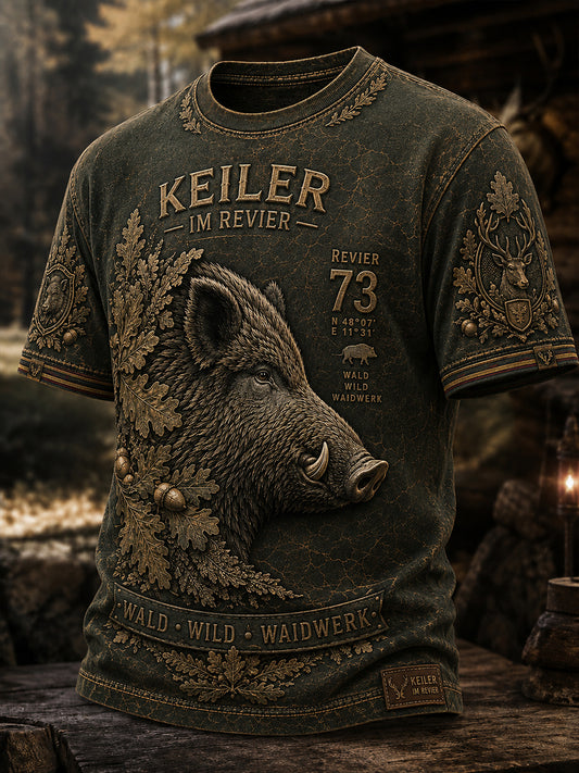Herren-Hemd mit Kurzärmeln für die deutsche Jagdsaison