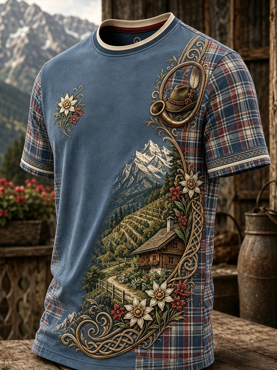Männer österreichi scher Land-Kultur-Kunstdruck T-Shirt