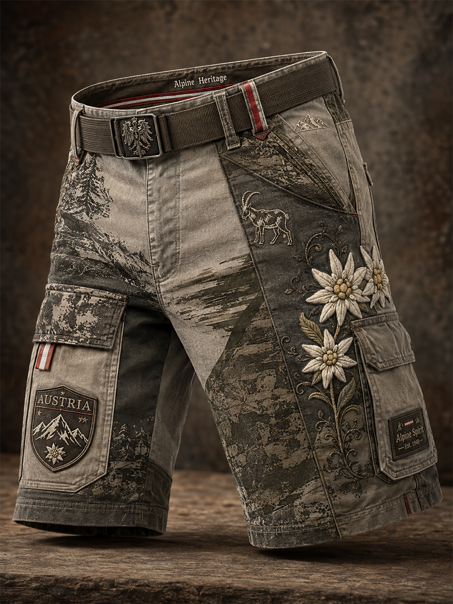 Herren österreich ische Ländliche Kultur Cargo Shorts