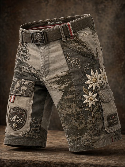 Herren österreich ische Ländliche Kultur Cargo Shorts