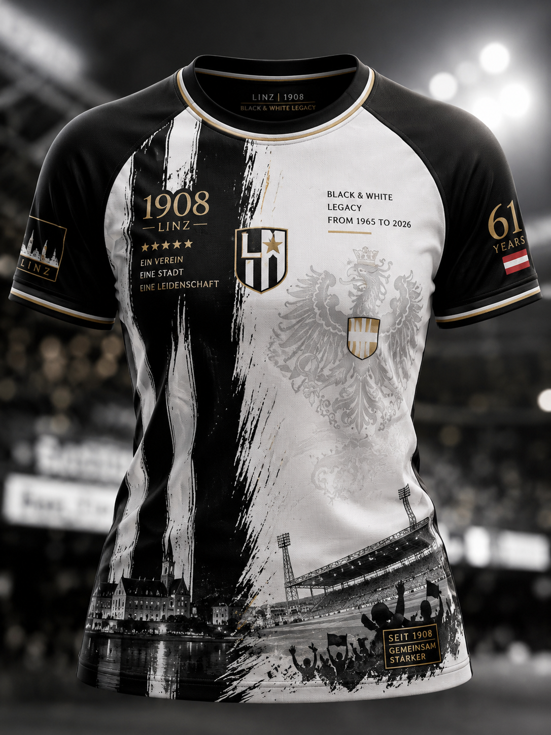 Damen-Lask Linz Rundhals-T-Shirt mit kurzen Ärmeln