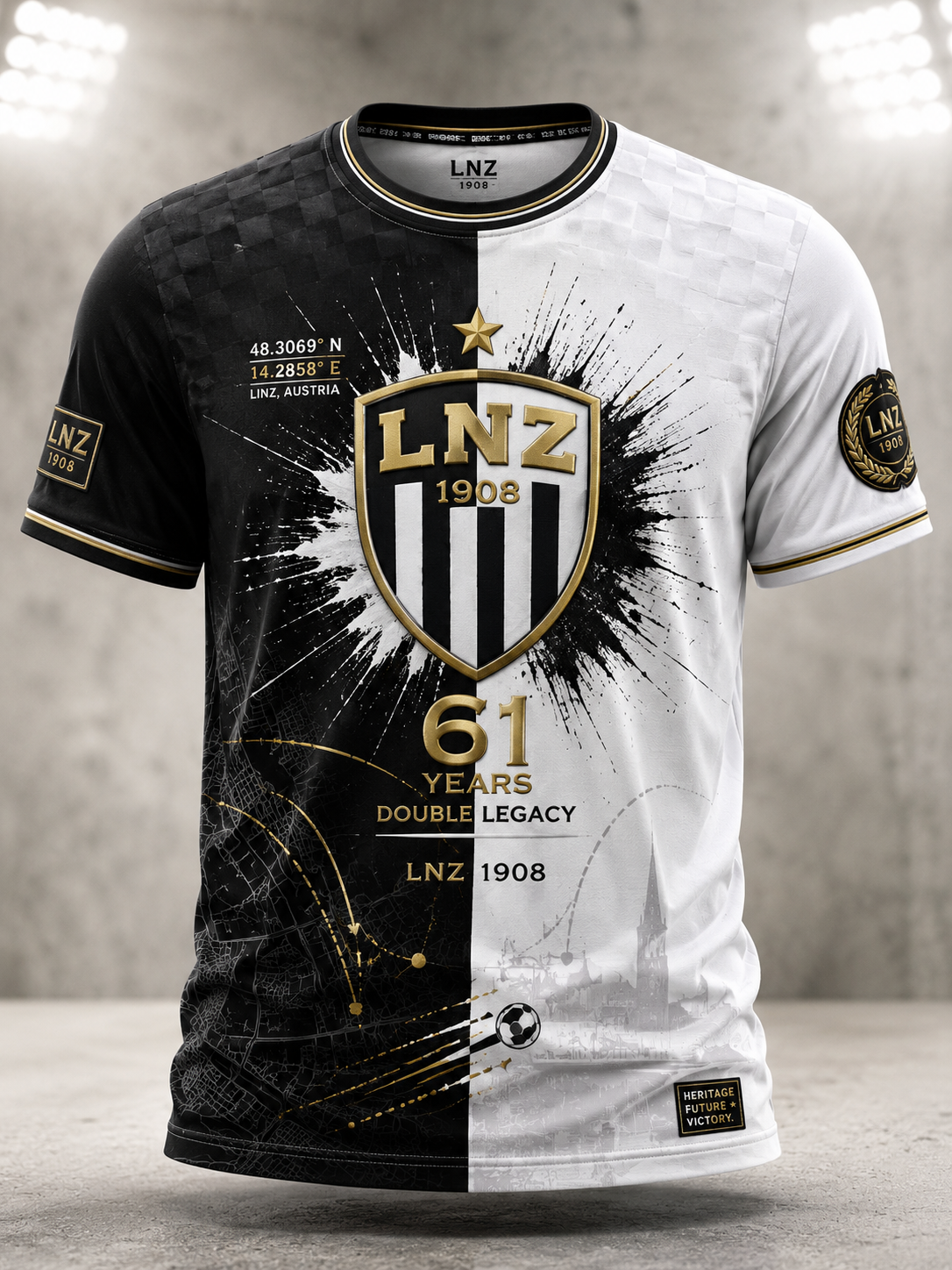 Herren-Lask-Linz-T-Shirt mit kurzen Ärmeln