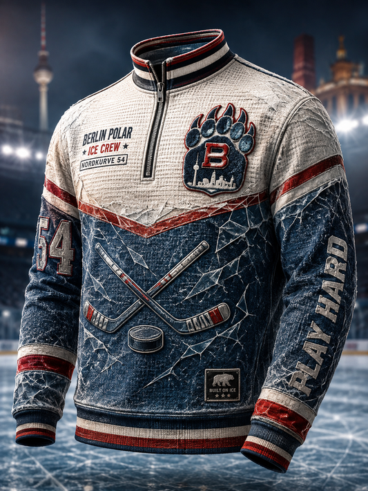Herren-Eisbären-Berlin-Waffel-Longsleeve-T-Shirt