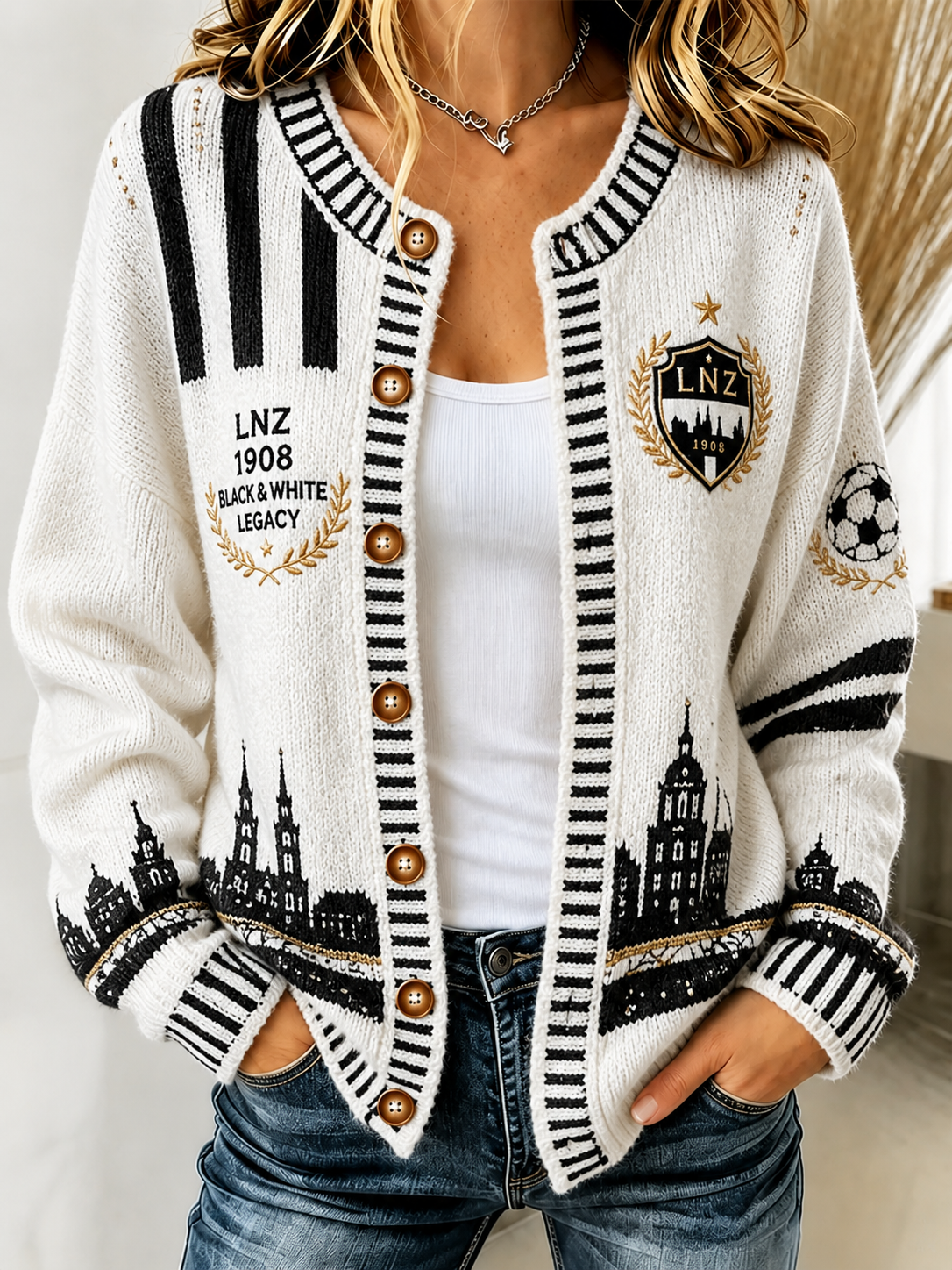 Damen Lask Linz Strickjacke im Stil