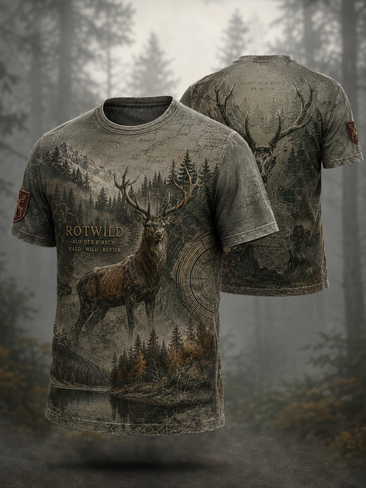 Männer deutsche Jagd saison Kurzarm T-Shirt
